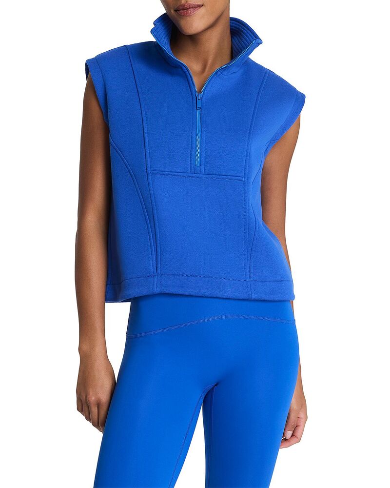 スパンク レディース アウター 限りない ハーフジップ 綿織物 フリース SPANX Cotton Fleece Half Zip Vest Current