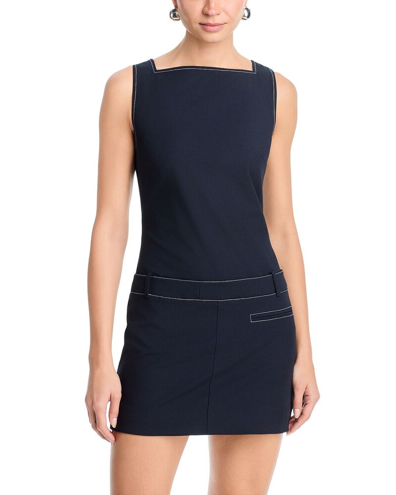 スタウド レディース トップス ワンピース STAUD Skyla Dress Navy ネイビー｜ReVida 店