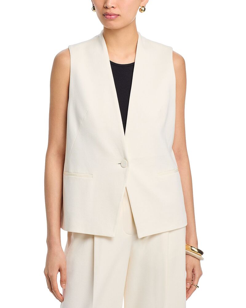 ボス レディース アウター ジャケット・ブルゾン ノースリーブ BOSS Jemmania Sleeveless Jacket - Exclusive Open White ホワイト｜ReVida 店