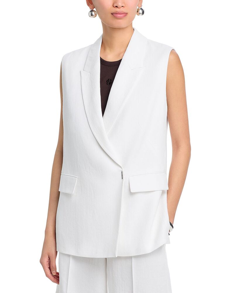 元締め レディース アウター 上衣・上衣 ノースリーブ BOSS Jankania Sleeveless Jacket - Exclusive White 白いこと