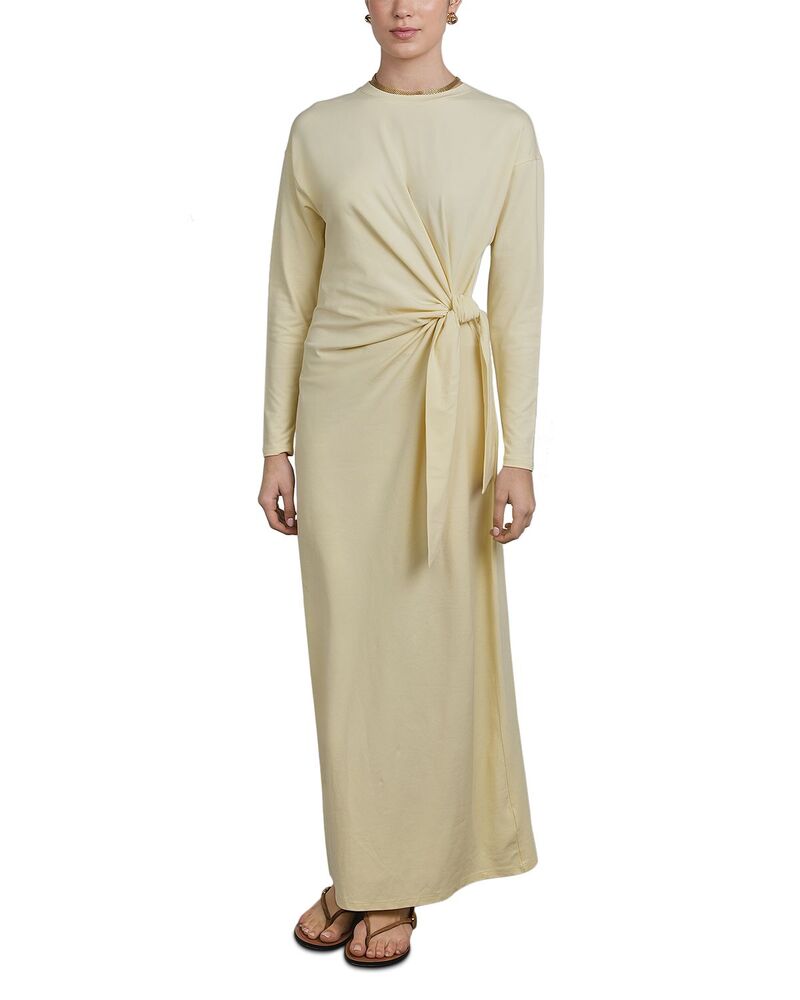 尖んがり レディース トップス 衣装 マキシ Point Side Tie Maxi Dress Butter ワンピース-レディースファッション