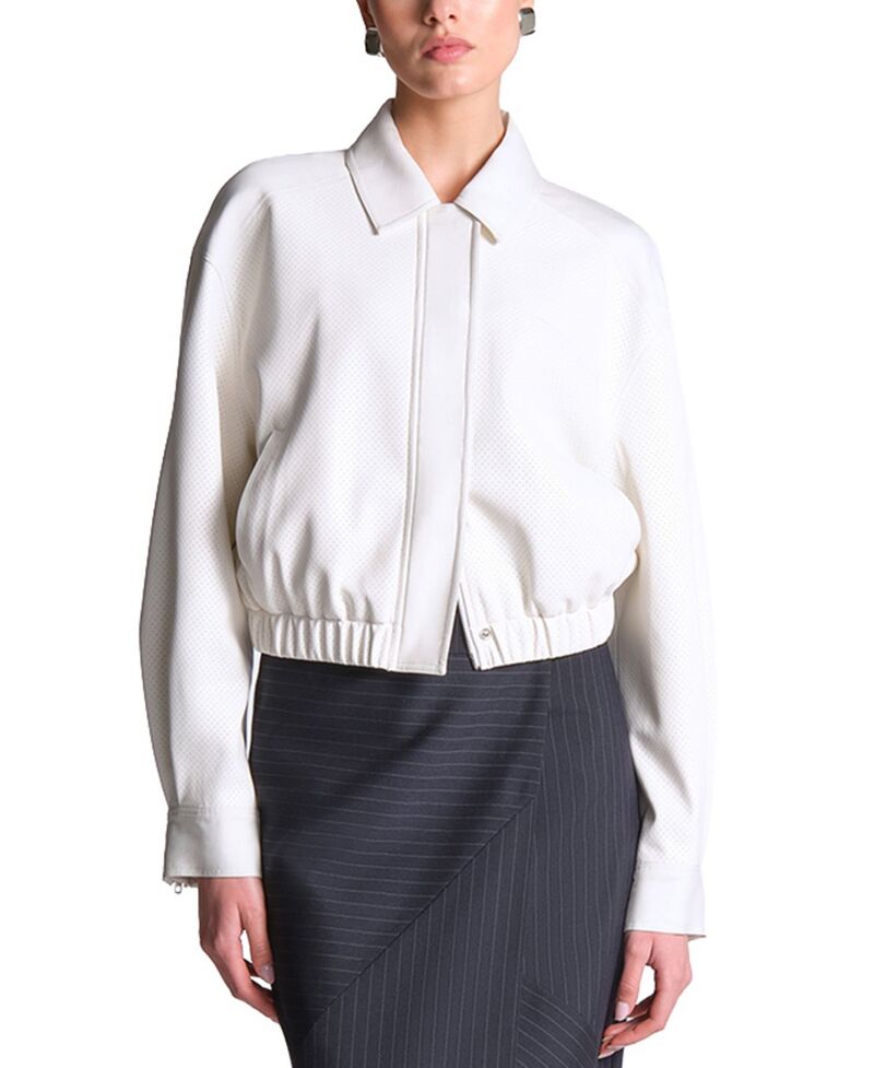 ビーシービージーマックスアズリア レディース アウター 上衣・上衣 BCBGMAXAZRIA Maya Jacket Snowhite 白いこと レディースファッション-コート・ジャケット