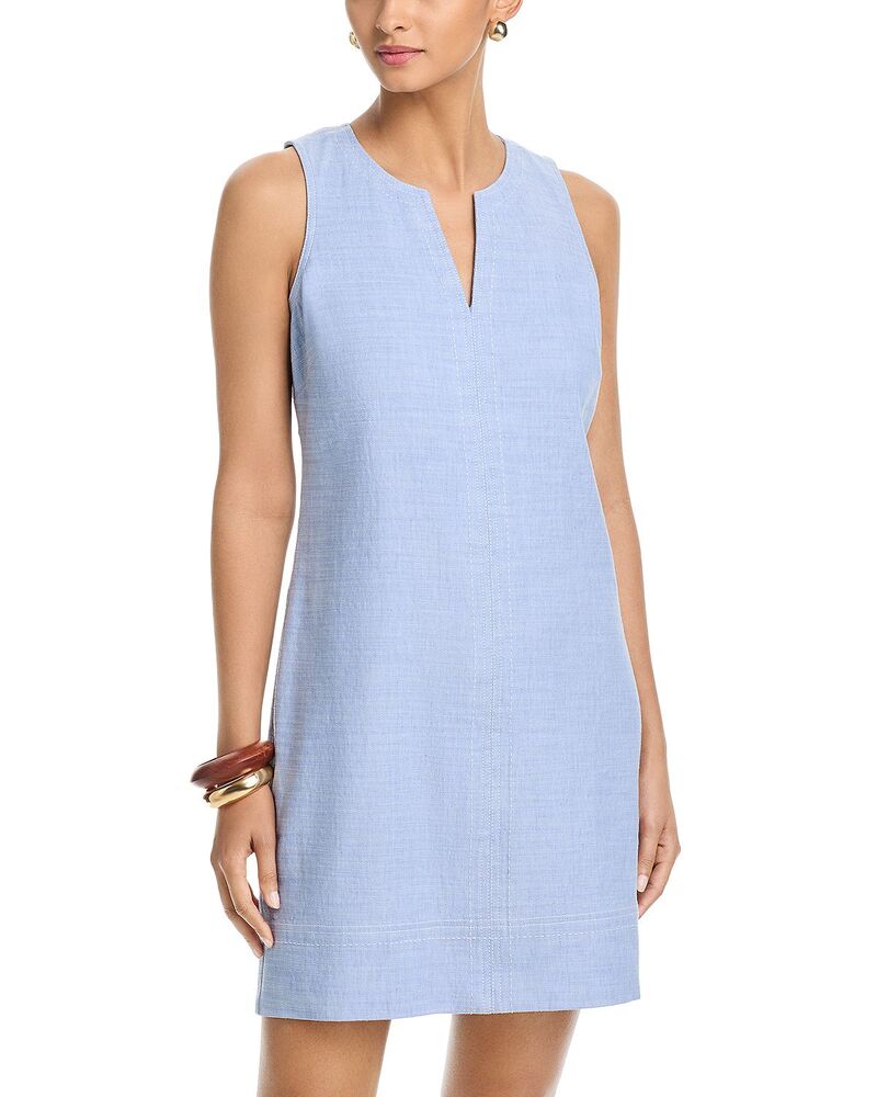 トッミーバハマ レディース トップス 衣裳 Tommy Bahama Palm A Dora Split Neck Dress French Blue 青碧