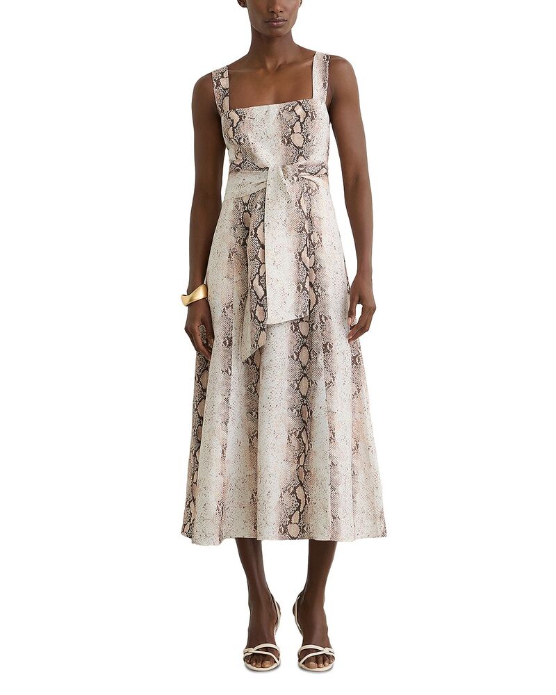 レイス レディース トップス ワンピース ミディ REISS Amy Midi Dress Neutral|ReVida 店