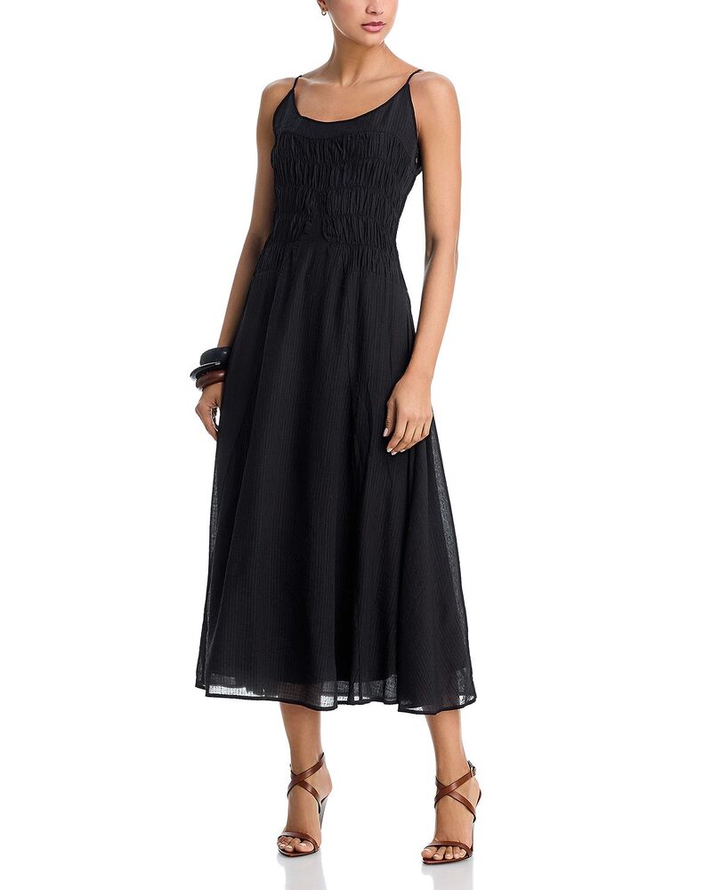 お月さまリバー レディース トップス 衣装 midi Moon River Spaghetti Strap Midi Dress Black 黒いこと