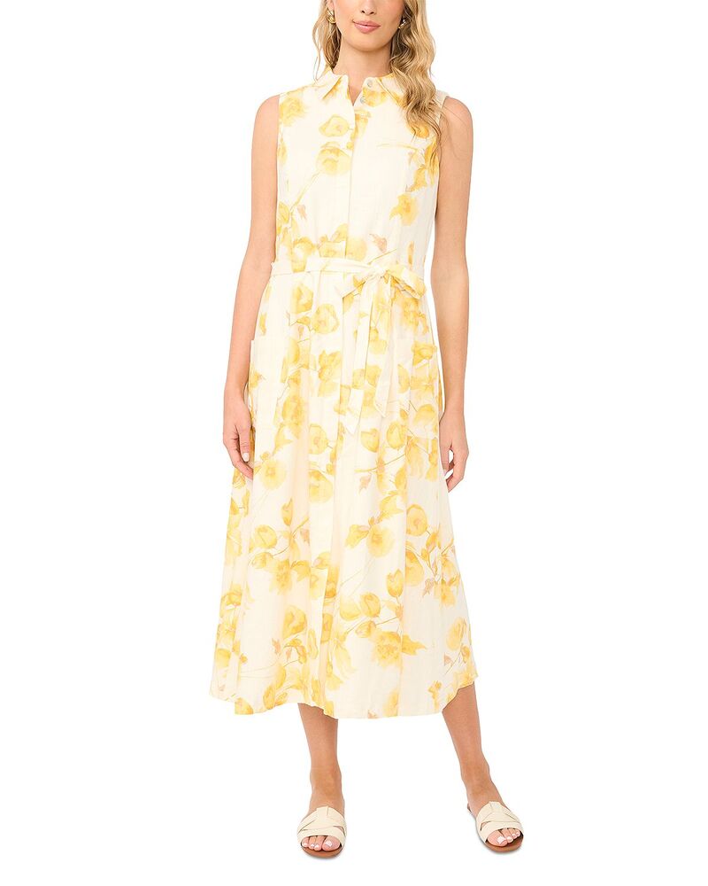 ヴィンスカムート レディース トップス 衣装 ノースリーブ VINCE CAMUTO Sleeveless Collared Patch Pocket Dress New Ivory 象牙色