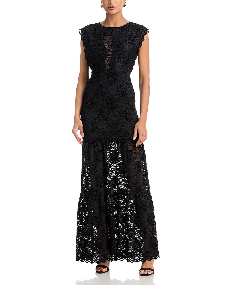 ナイトキャップ クロージング レディース トップス 衣装 マキシ Nightcap Fleur Caletto Maxi Dress Black 黒いこと