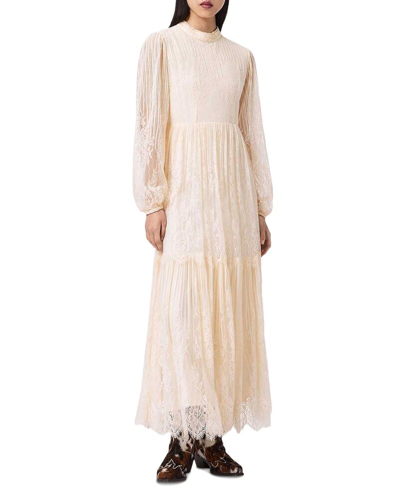 オールセインツ レディース トップス 衣裳 ALLSAINTS Lilliam Embellishedress Antique White 白いこと