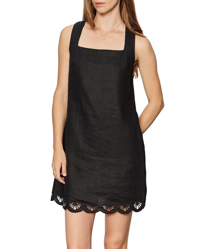 サンクチュアリー レディース トップス ワンピース リネン Sanctuary Almosthere Linen Dress Black ブラック｜ReVida 店