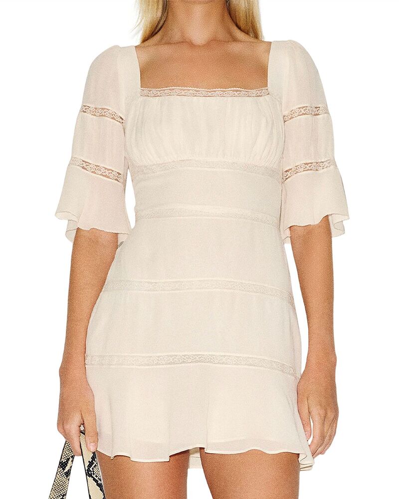 リフォーメーション レディース トップス ワンピース Reformation Claribel Dress Cream クリーム｜ReVida 店