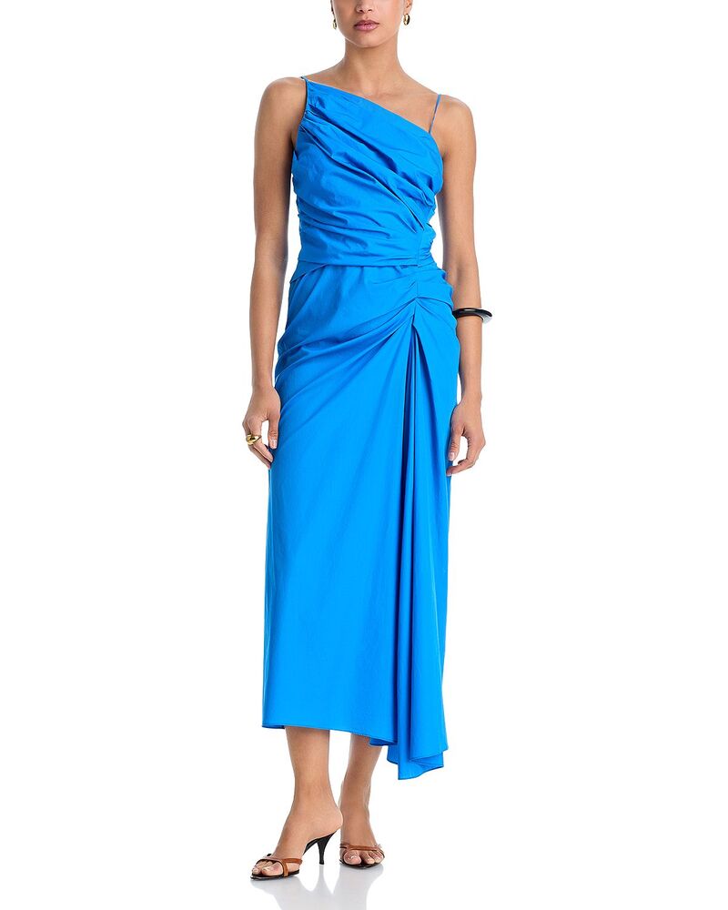 エーエルシー レディース トップス ワンピース アシンメトリー ミディ A.L.C. Juno Asymmetric Midi Dress Cornflower|ReVida 店