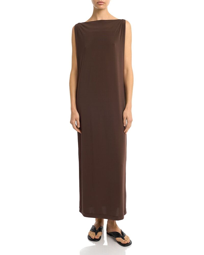 プリーツ プリーズ イッセイ ミヤケ レディース トップス ワンピース ドレープ ジャージー PLEATS PLEASE ISSEY MIYAKE Drape Jersey Dress Dark Brown ブラウン｜ReVida 店