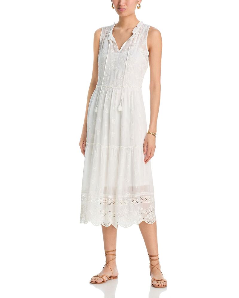 ジョニーワズ レディース トップス 衣装 ティアード MIDI Johnny Wasusila Midi Tieredress White 白いこと