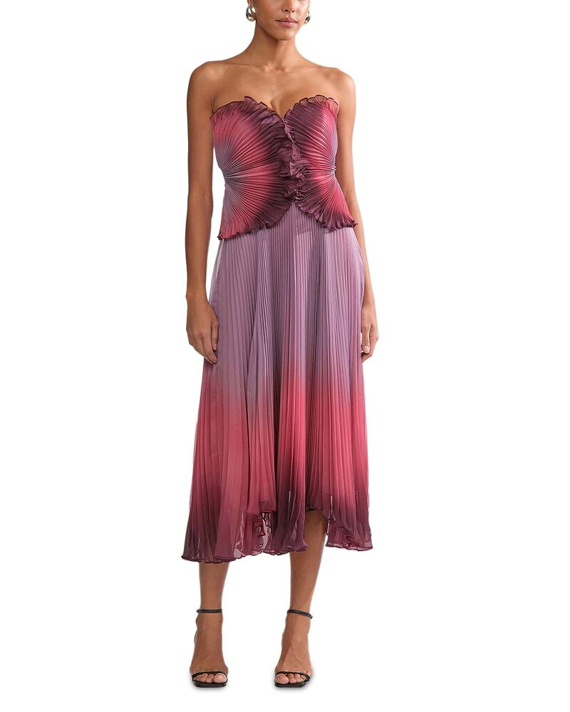 アムール レディース トップス ワンピーストラップレス Amur Delyth Ombr Strapless Dress Ombre Peta