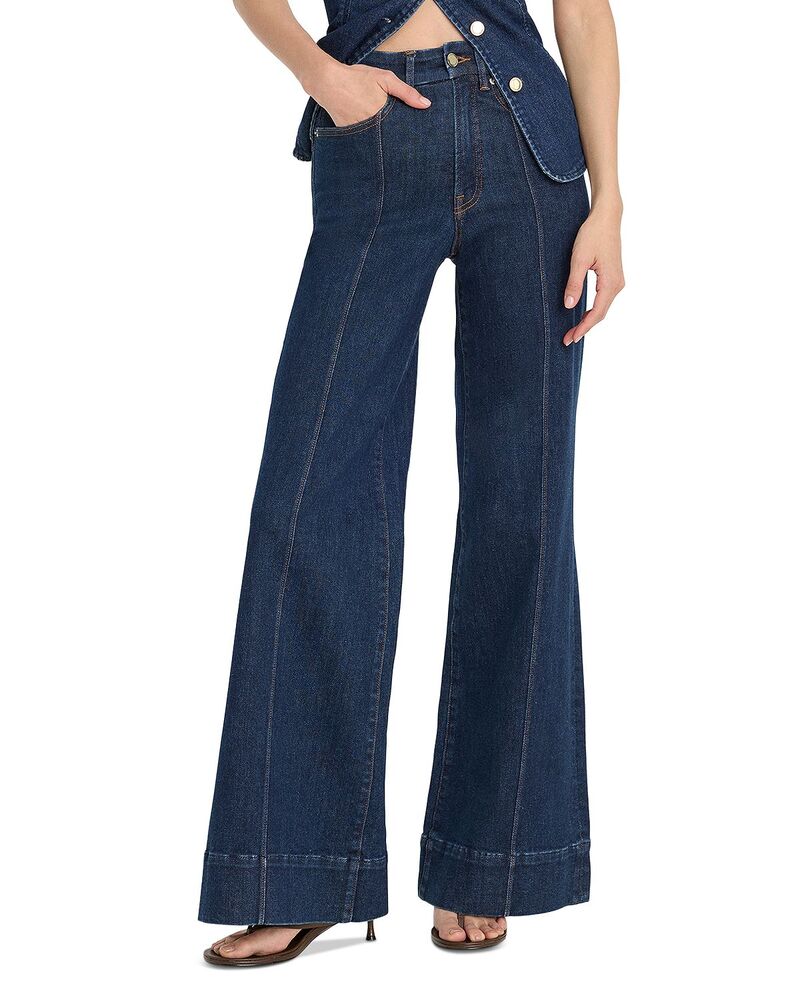 好ましいアメリカン レディース ボトムス ジーンズズボン下 デニム Good American Good Waist High Rise Palazzo Jeans indigo1169 Indigo1169