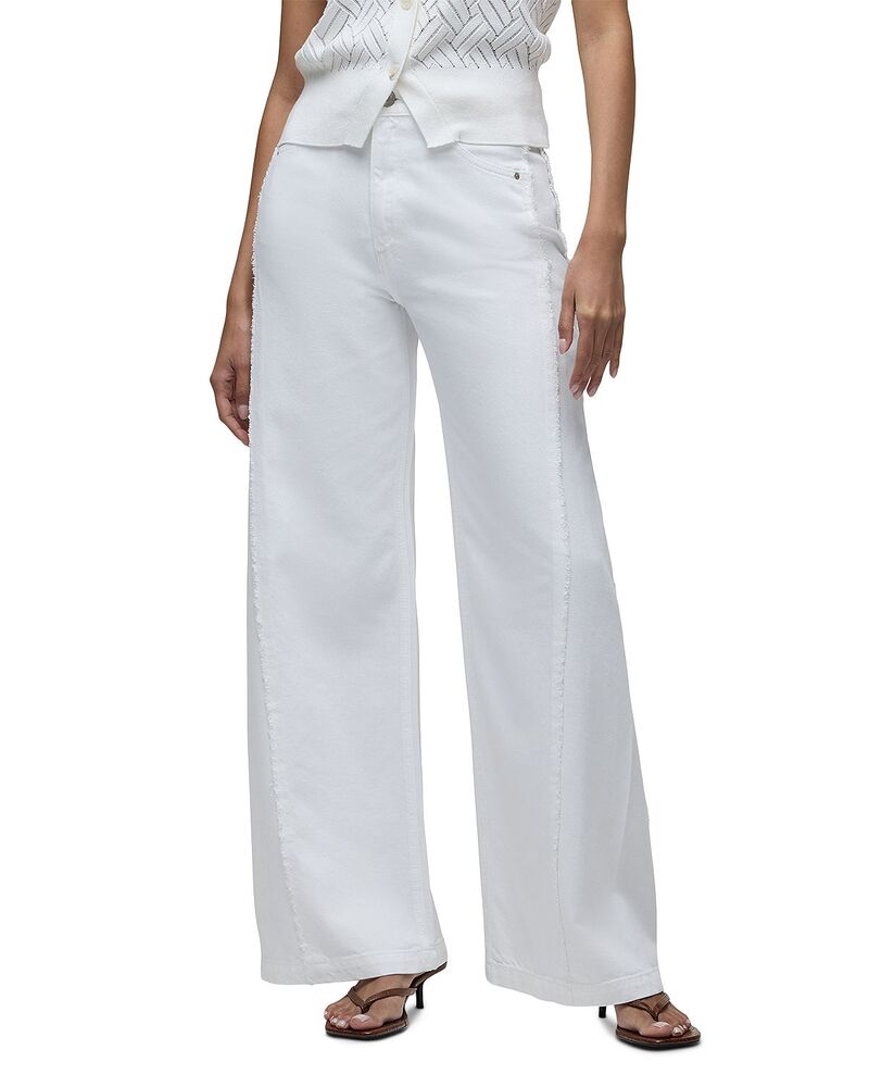ハドソン レディース ボトムス ジーンズズボン下 ワイドレッグ デニム Hudson Jodie High Rise Loose Fit Wide Leg Jeans White 白いこと