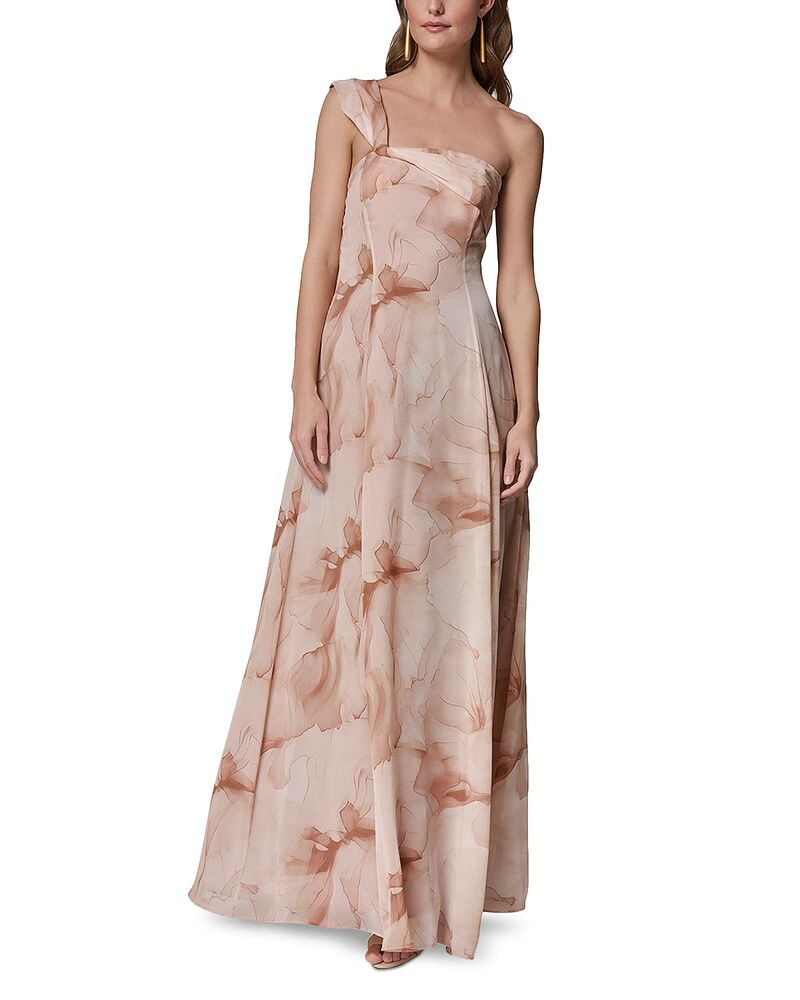ダナキャラン レディース アンダー御召しもの ナイト爵御召しもの Donna Karan One Shoulder Gown Umbria Multi マルチ色つや
