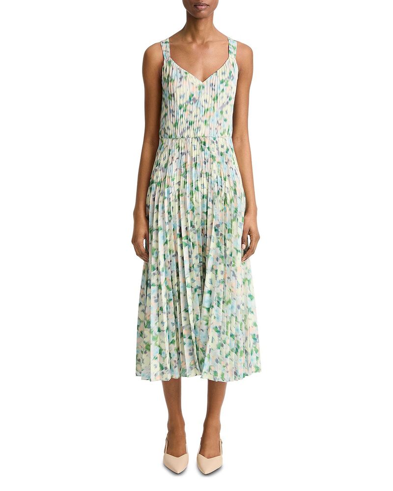 ヴィンス レディース トップス 衣裳 Vのど首 Vince Painted Garden V Neck Dress Herb Petal