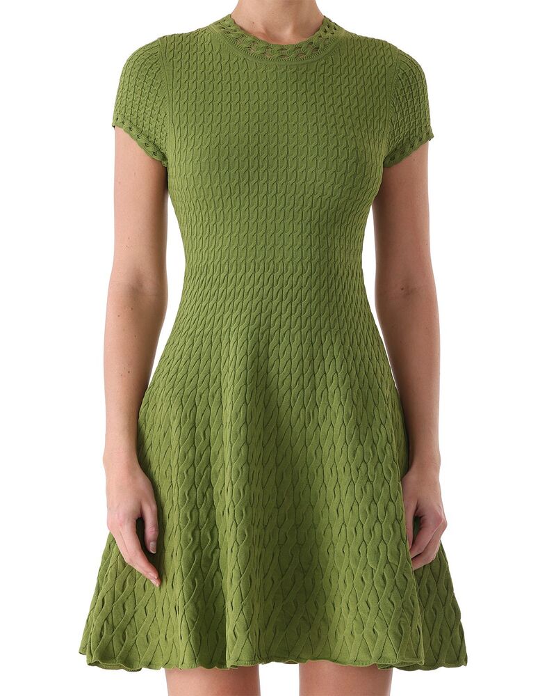 ジェイソン ウー レディース トップス 衣裳 編み物 Jason Wu Collection Short Sleeve Cable Knit Dress Peashoot