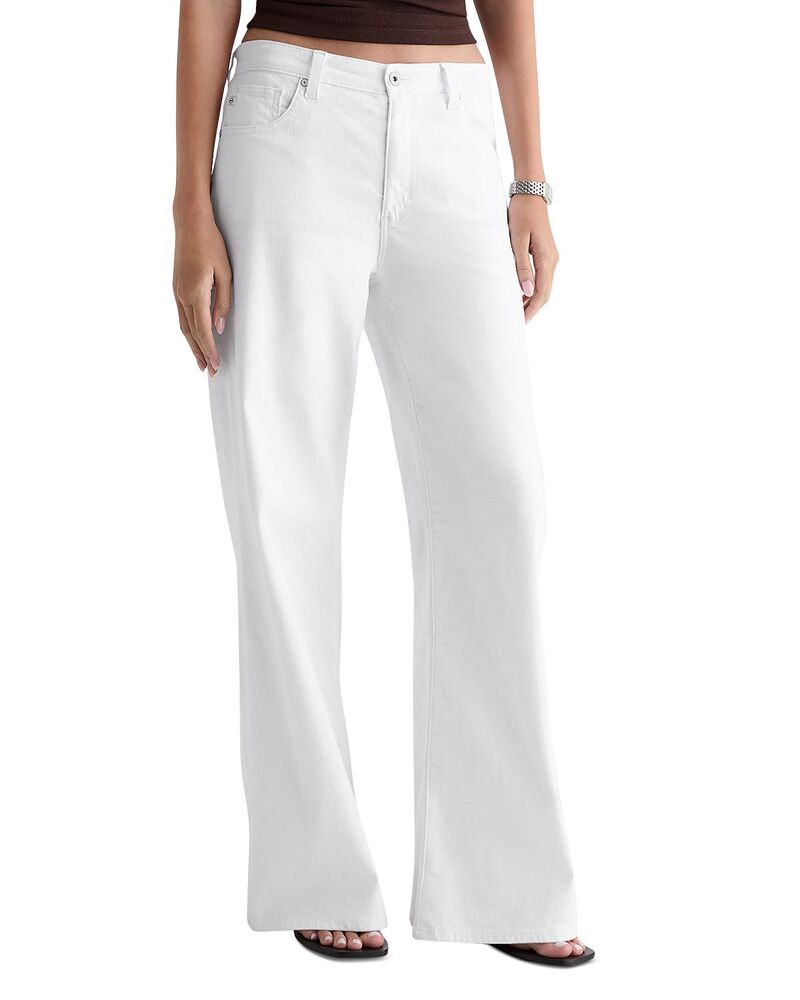 エージー レディース ボトムス ジーンズズボン下 ワイドレッグ デニム AG Saige High Rise Wide Leg Jeans インチ Gallery White 白いこと