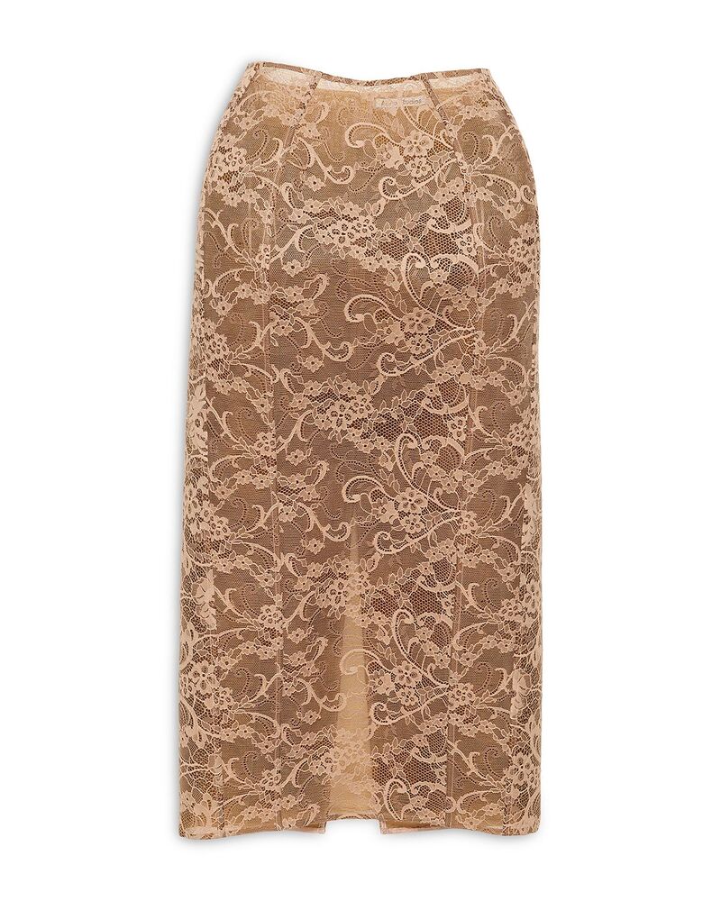 アクネ ストゥディオズ レディース 下つ方スコート スピード競技 Acne Studios Lace Pencil Skirt Bronze Brown 赤銅色