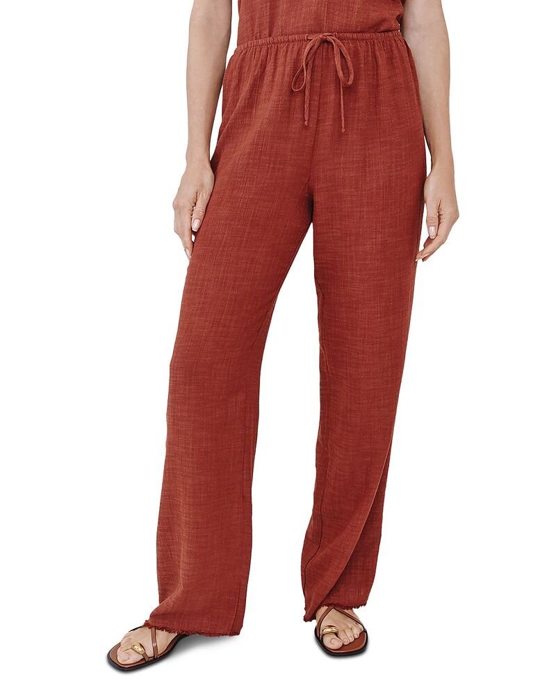 ベラダール レディース ボトムス 心地好いズボン下 Bella Dahl Frayed Hem Beach Pants Red Sand 赤いこと