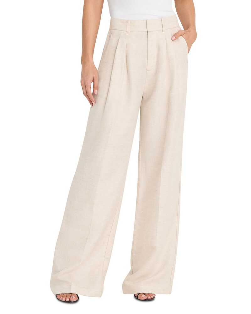 好ましいアメリカン レディース ボトムス 心地好いズボン下 リネン Good American Linen Trousers Oat
