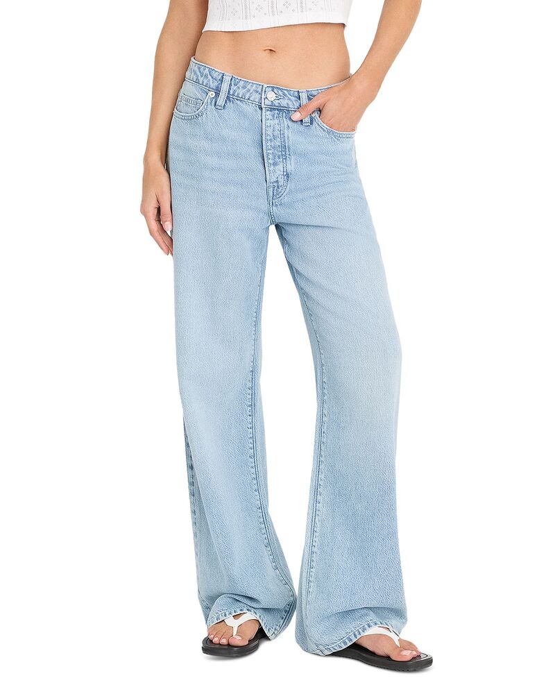 好ましいアメリカン レディース ボトムス ジーンズズボン下 ワイドレッグ デニム Good American Weightless High Rise Wide Leg Jeans indigo1250 Indigo1250