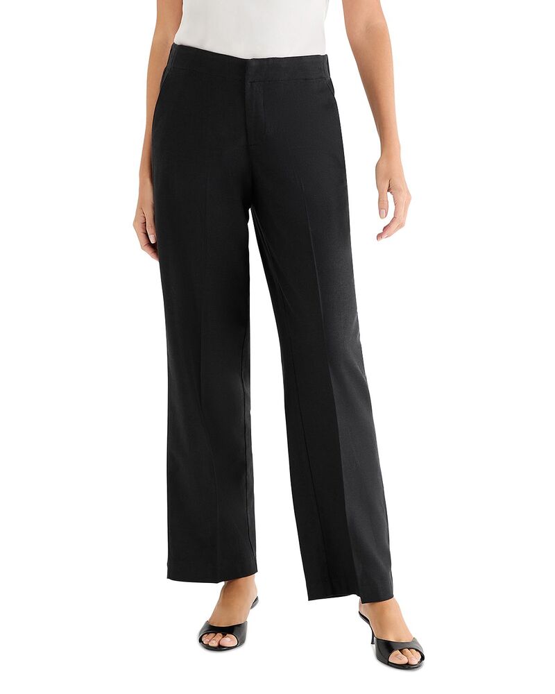 ニックプラスゾーイ レディース ボトムス 心地よいズボン下 ワイドレッグ NIC+ZOE Lenox Wide Leg Stretch Pants Black Onyx 黒いこと パンツ-レディースファッション-ボトムス
