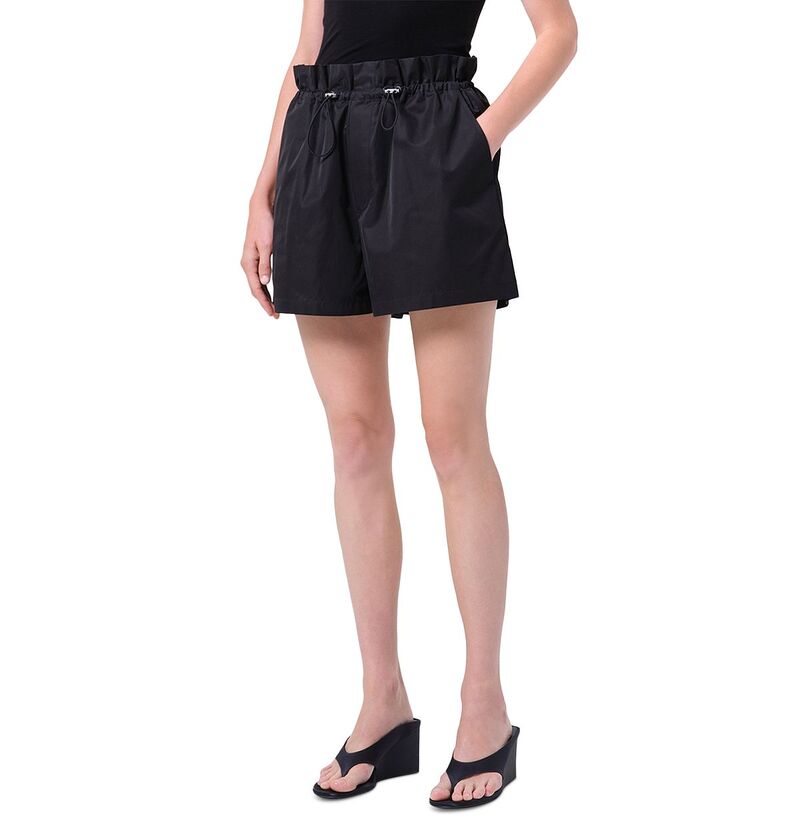 アゴルド レディース ボトムス 二分の一ズボン下・さる股引き 遊撃手ズボン下 AGOLDE Lydia Pull On Gathered Shorts Black 黒いこと