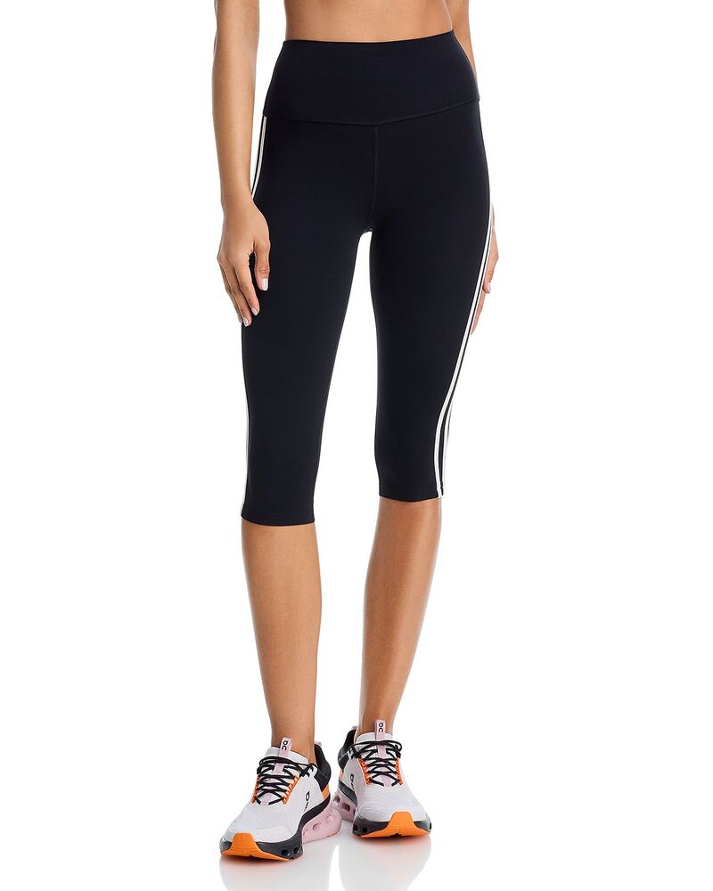 スピリッツフィフティファイブ レディース ボトムス レギンス ご機嫌酉の方角 旗がしら Splits59 Ella High Waist Airweight Capri Leggings Black/White 白いこと