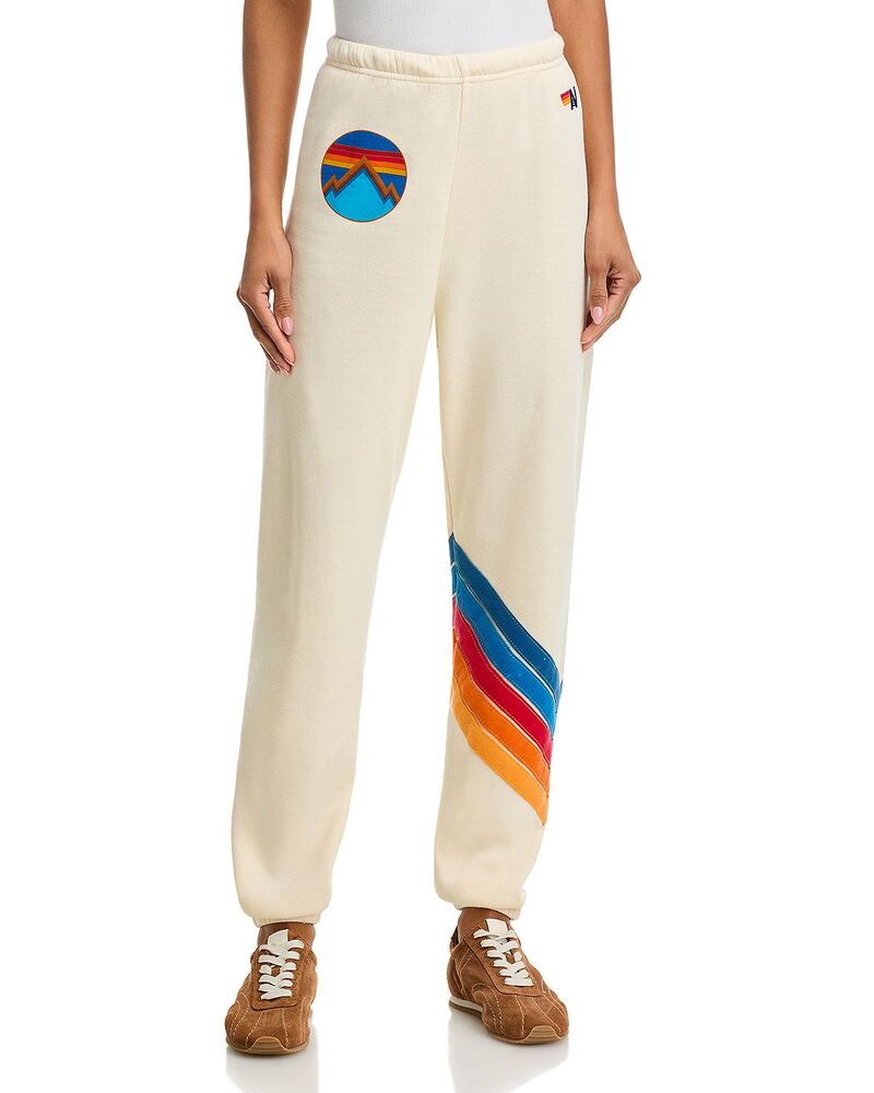 アヴィエイターネイション レディース ボトムス 心地好いズボン下 Aviator Nation All Seasons Circle Chevron Pants Vintage White 白いこと