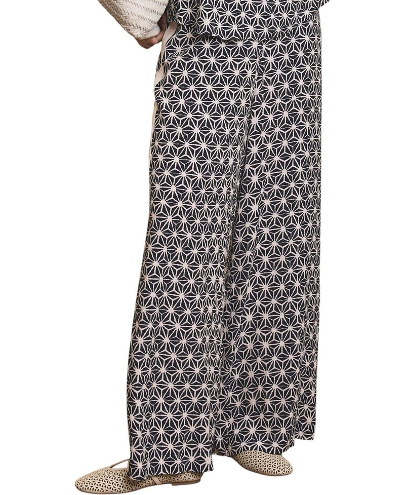 ミルトンベルベット レディース ボトムス 心地好いズボン下 刷り上げる Mint Velvet Women\u0027s Geometric Print Wide Trousers Blue 青み
