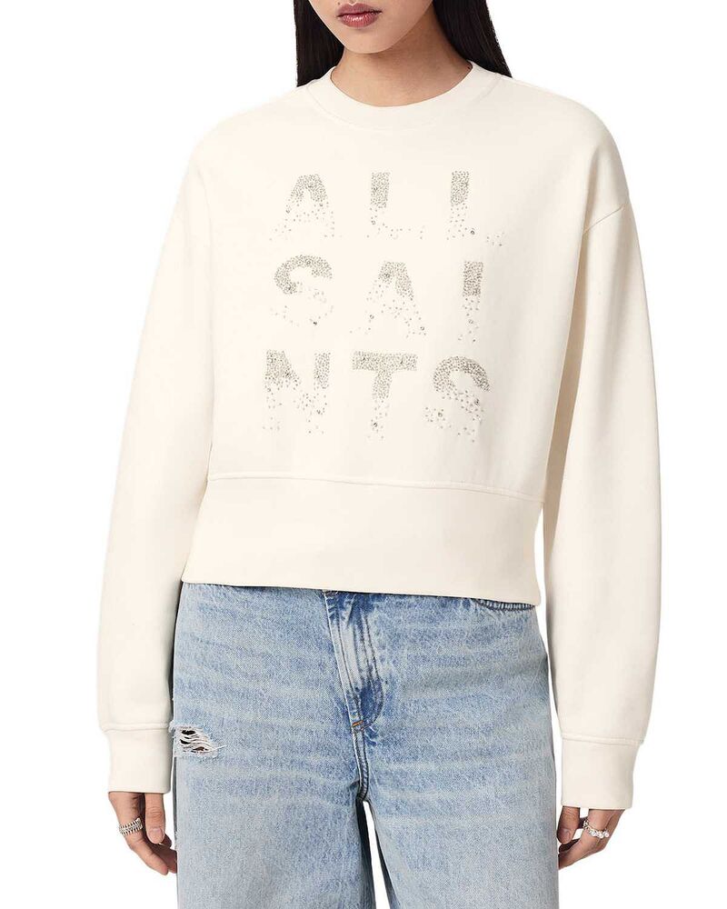 オールセインツ レディース アウター パーカー・スウェット プルオーバー ALLSAINTStackseparo Sweatshirt Optic White 白いこと