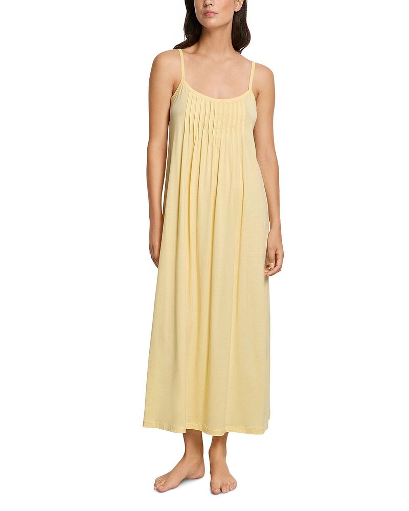 ハンロ レディース アンダー御召しもの ナイト爵御召しもの 筋目 Hanro Juliet Pleated Long Spaghetti Gown Vanilla Highlight