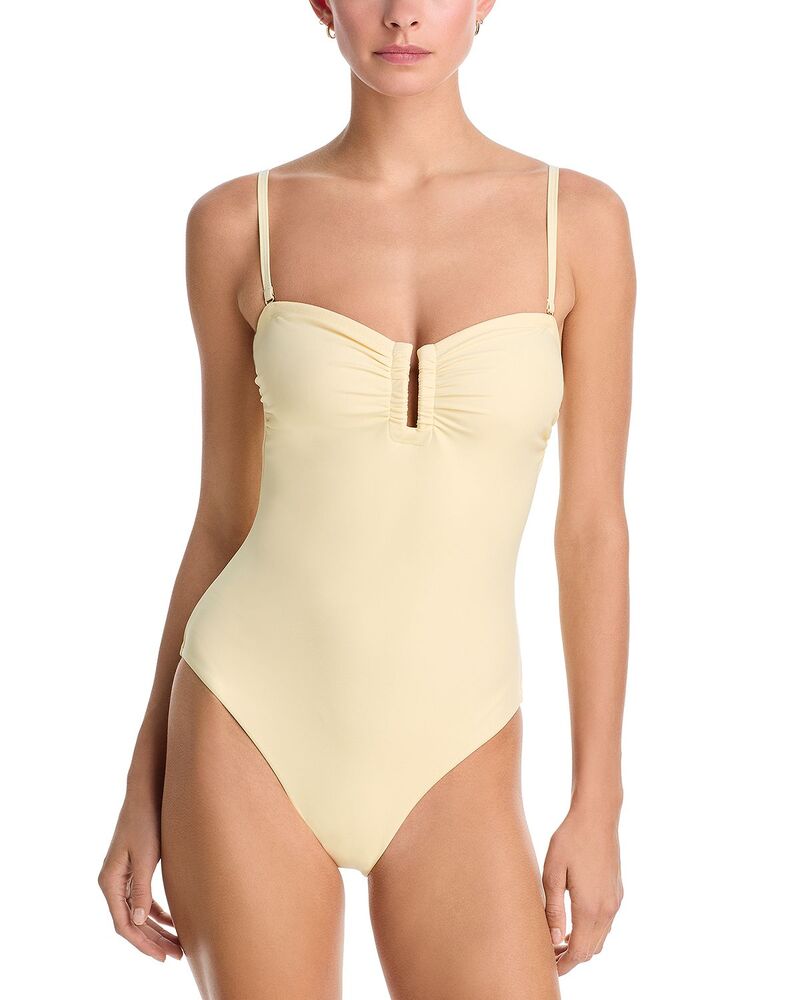 コビーハルペリン レディース 水泳着 上下書き割り Kobi Halperin Becca One Piece Swimsuit Chamomile