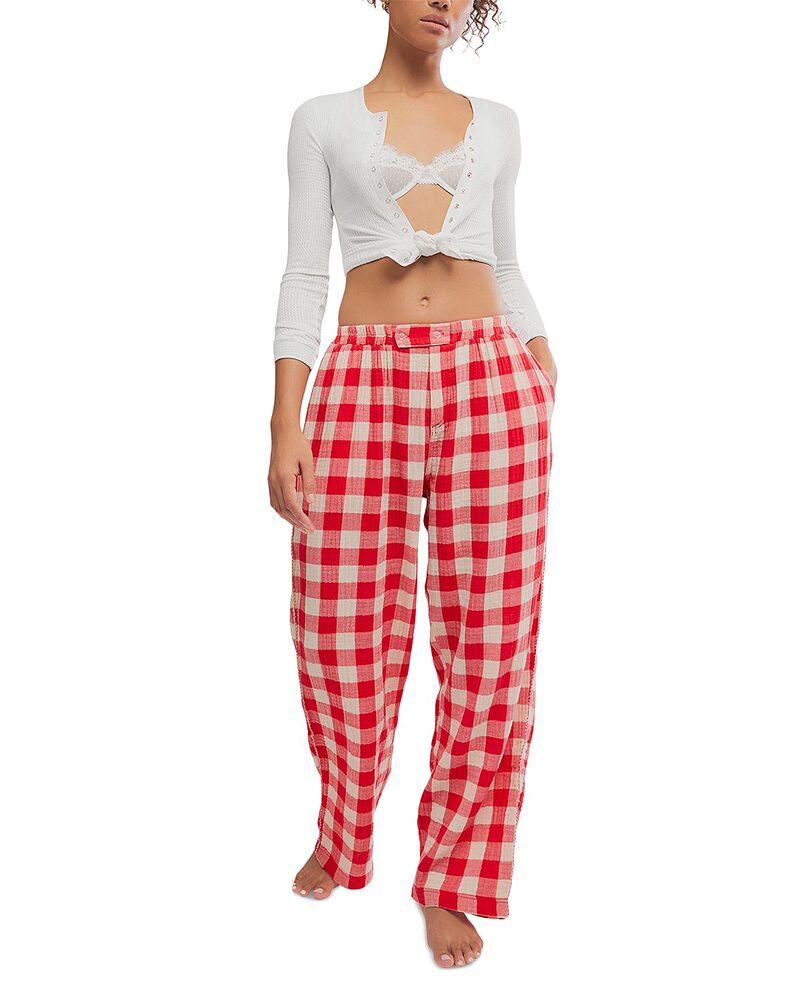 フリーピープル レディース アウター パーカー・スウェット パンツ Free People Be Mine Pajama Pants Atlas Red Combo レッド｜ReVida 店