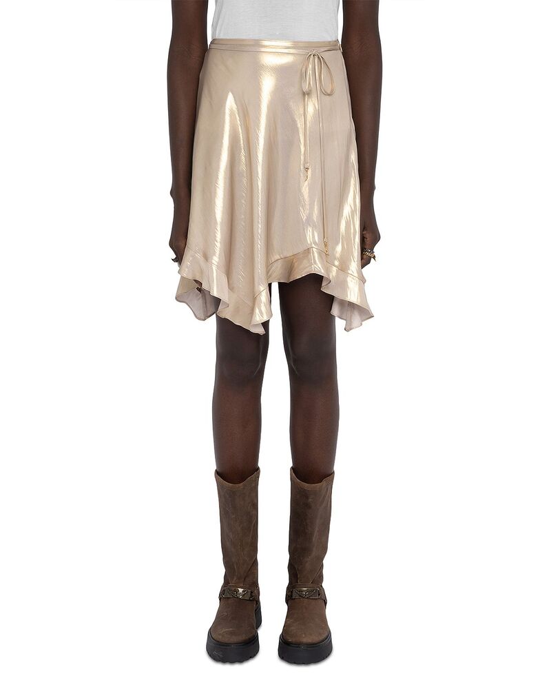 ザディグ エ ヴォルテール レディース ボトムスカート サテン Zadig & Voltaire Jetosatin Skirt Gold ゴールド|ReVida 店