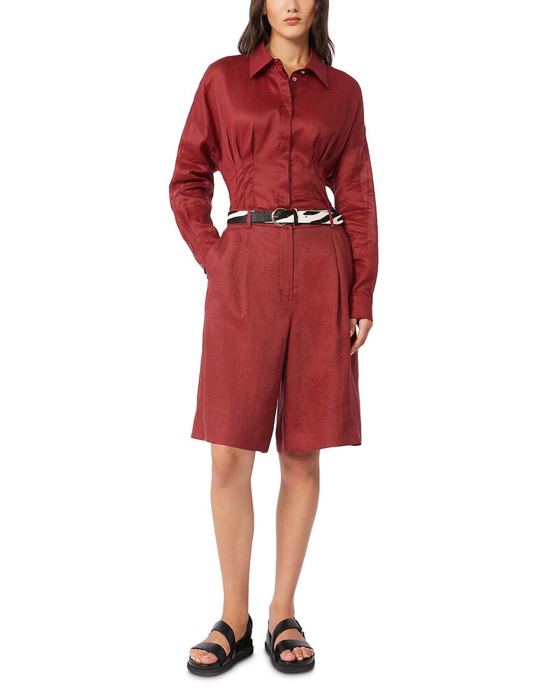マックスマーラ レディース ボトムス ハーフパンツ・ショーツ ワイドレッグ ショートパンツ Max Mara Studio Mstcaravan Wide Leg Bermuda Shorts Brick Red レッド|ReVida 店