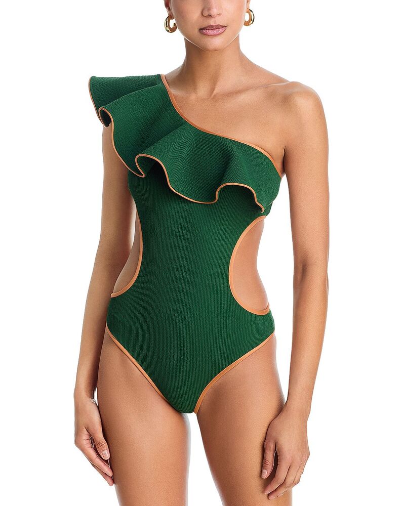 ジョアンナオッティ レディース 水泳着 上下書き割り Johanna Ortiz Coast Dream One Piece Swimsuit Moss Green 緑であること