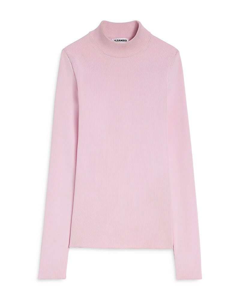 ジル・サンダー レディース アウター 編み物・プルオーバー モックネック Jil Sander Long Sleeve Mock Neck Sweater Candy Pink さくら色