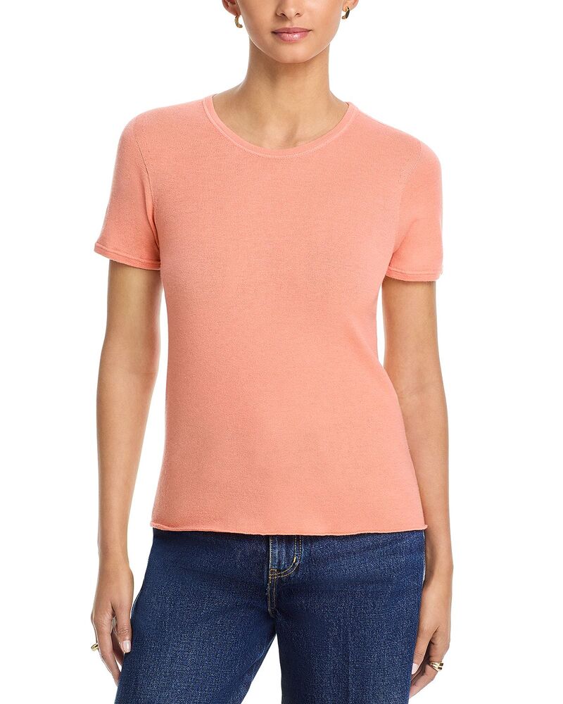 マジェスティック レディース トップス Tシャツ クルーネック Majestic Filatures Machine Washable Cashmere Crewneck Tee Papaya|ReVida 店