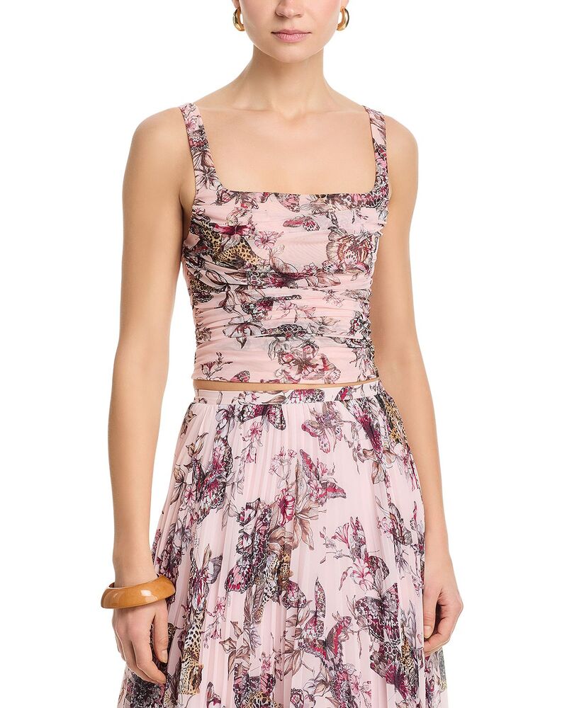 ラジャンス レディース トップス 貯蔵タンクとっ始め L\u0027AGENCE Rasha Shirred Tank Light Nectar Pink さくら色