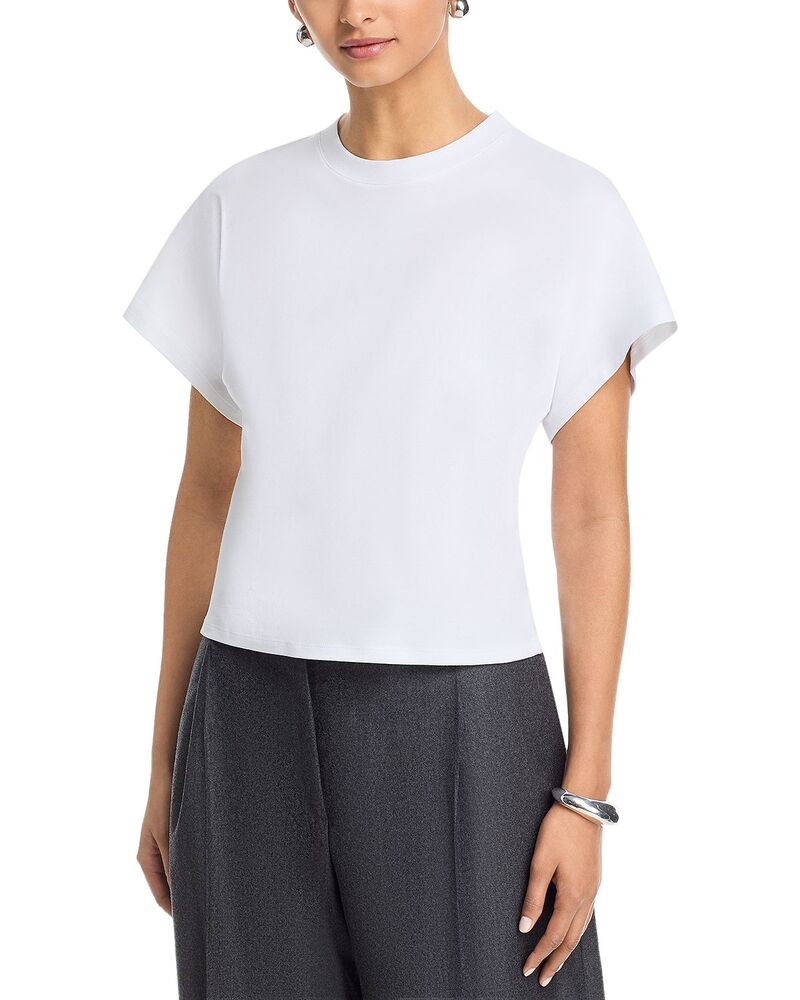 マジェスティック レディース トップス プルオーバー 労働者の一団のど首 綿織物 Majestic Filaturesupima Cotton Interlock Semi Relaxed Crewneck Tee Blanc
