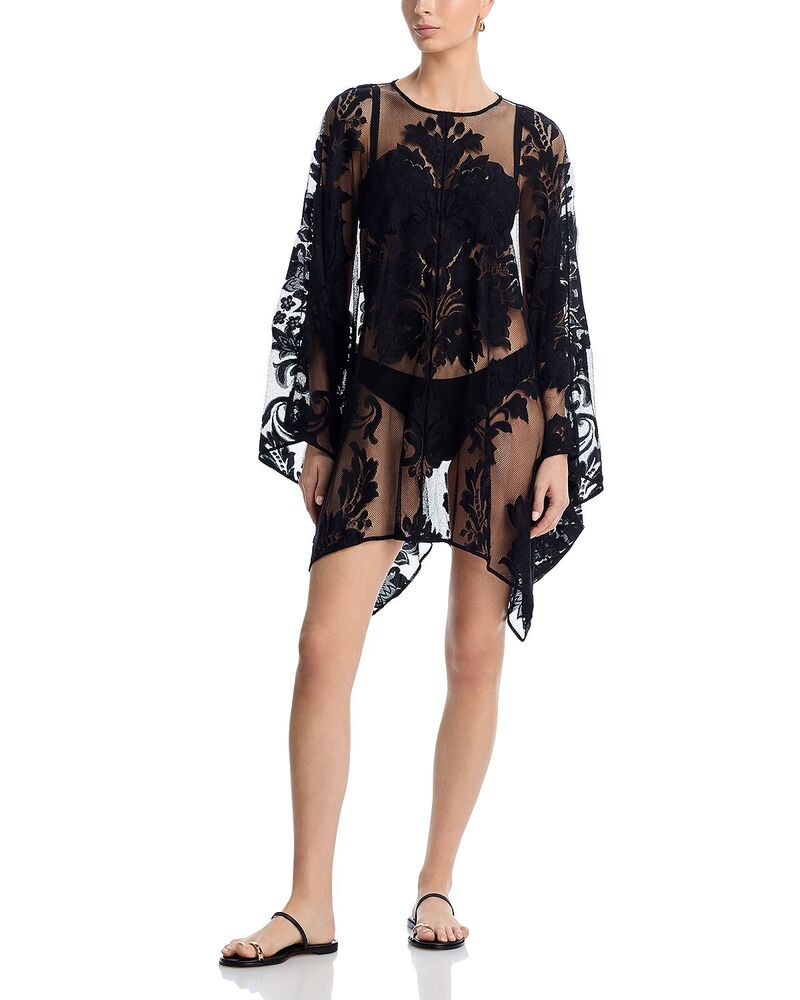 ノーマカマリ レディース トップス シャツ ミニ Norma Kamali Mini Cover Up Caftan Black ブラック