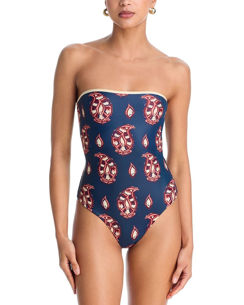ジョアンナオッティ レディース 海水着 上下書き割り Johanna Ortiz Alta Mar One Piece Swimsuit Navy Rose 米国海軍