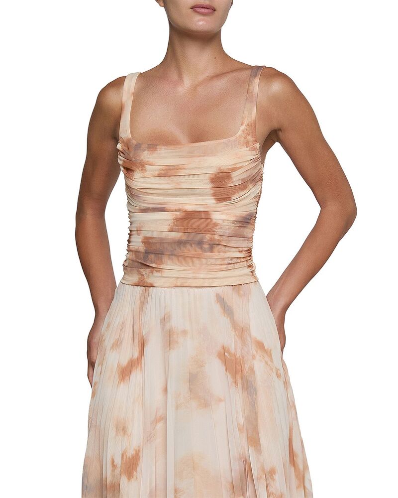 ラジャンス レディース トップス 貯蔵タンクとっ始め L\u0027AGENCE Rasha Shirred Tank Top Frappe Multie Dye マルチ色つや