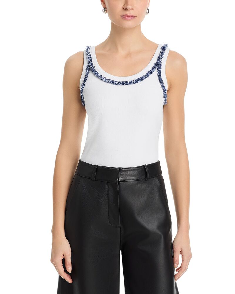 サンク セプト レディース トップス 貯蔵タンクとっ始め フリンジ Cinq Sept Quenta Fringe Tank White/Twilight 白いこと