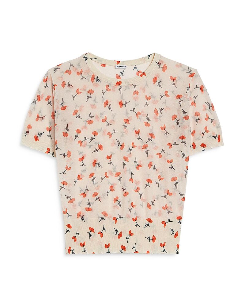 ジル・サンダー レディース トップス ティーシャツ 編み物 Jil Sander Short Sleeve Knit Shirt Pink Salt サクラ色