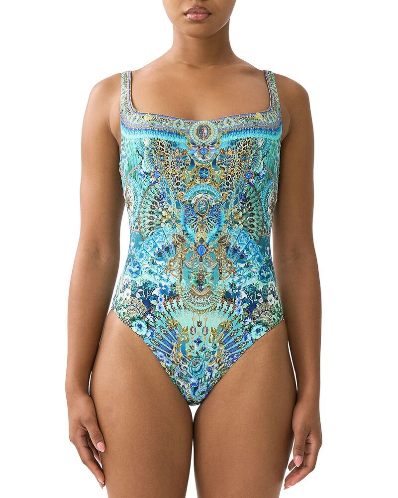 キャミラ レディース 海水着 上下書き割り Camilla Underwired Square Neck One Piece Swimsuit Flamenco Euphoria